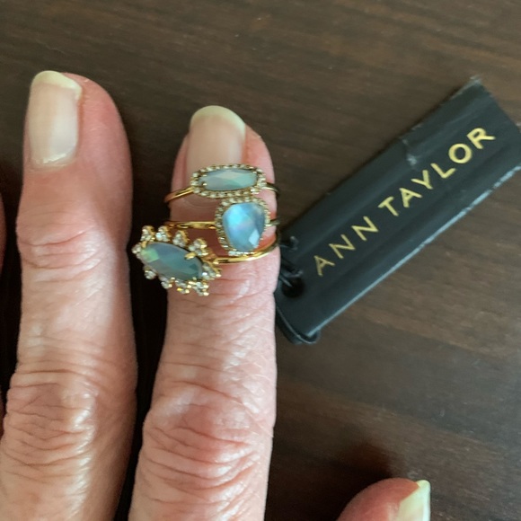 Ann Taylor Jewelry - NWT Ann Taylor bezel ring set